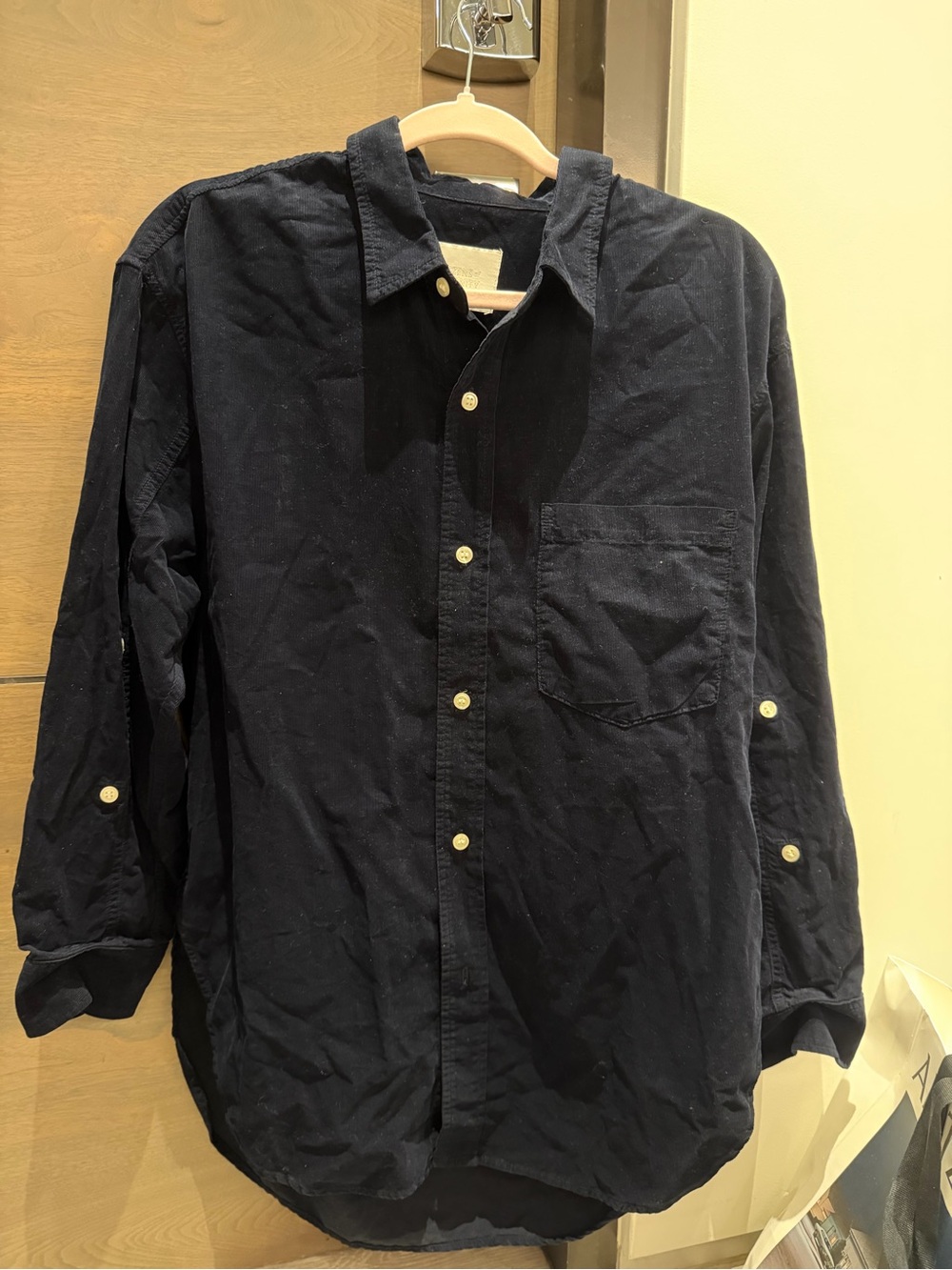 NWT Citizens Of Humanity Kayla dark navy corduroy button down